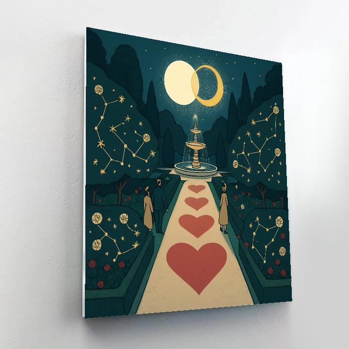 Valentines Day Garden Of Binary Stars paint by numbers