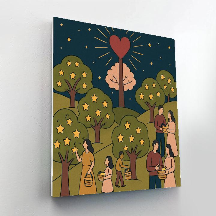 Valentines Day Lighthouse In The Star Orchard Paint by numbers kits