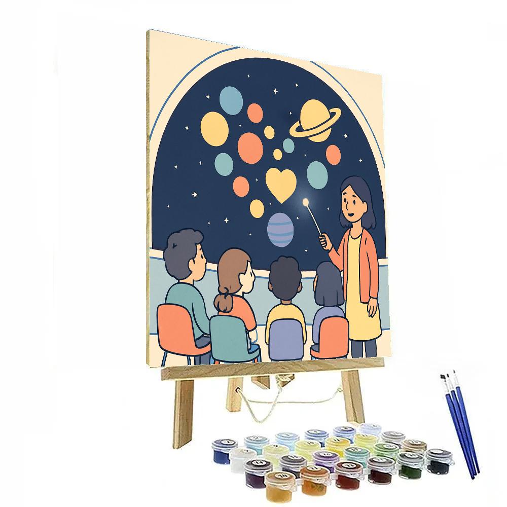 Planetarium Classroom Valentines Day Lesson painting number kit