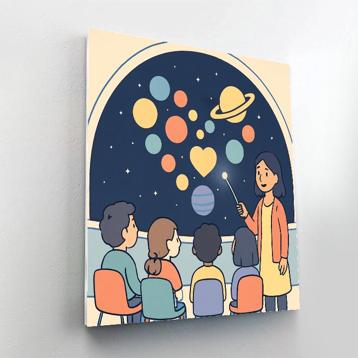 Planetarium Classroom Valentines Day Lesson painting number kit