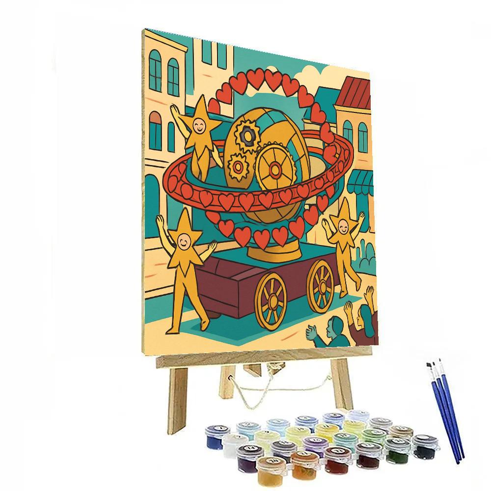 Mechanical Planet Valentines Day Parade Float Paint by numbers kits