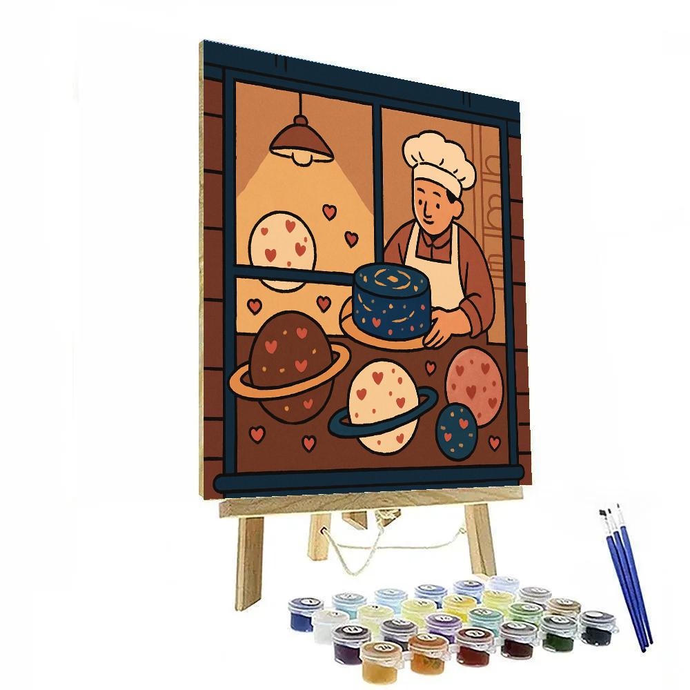 Stellar Bakery Valentines Day Window Display DIY paint by numbers