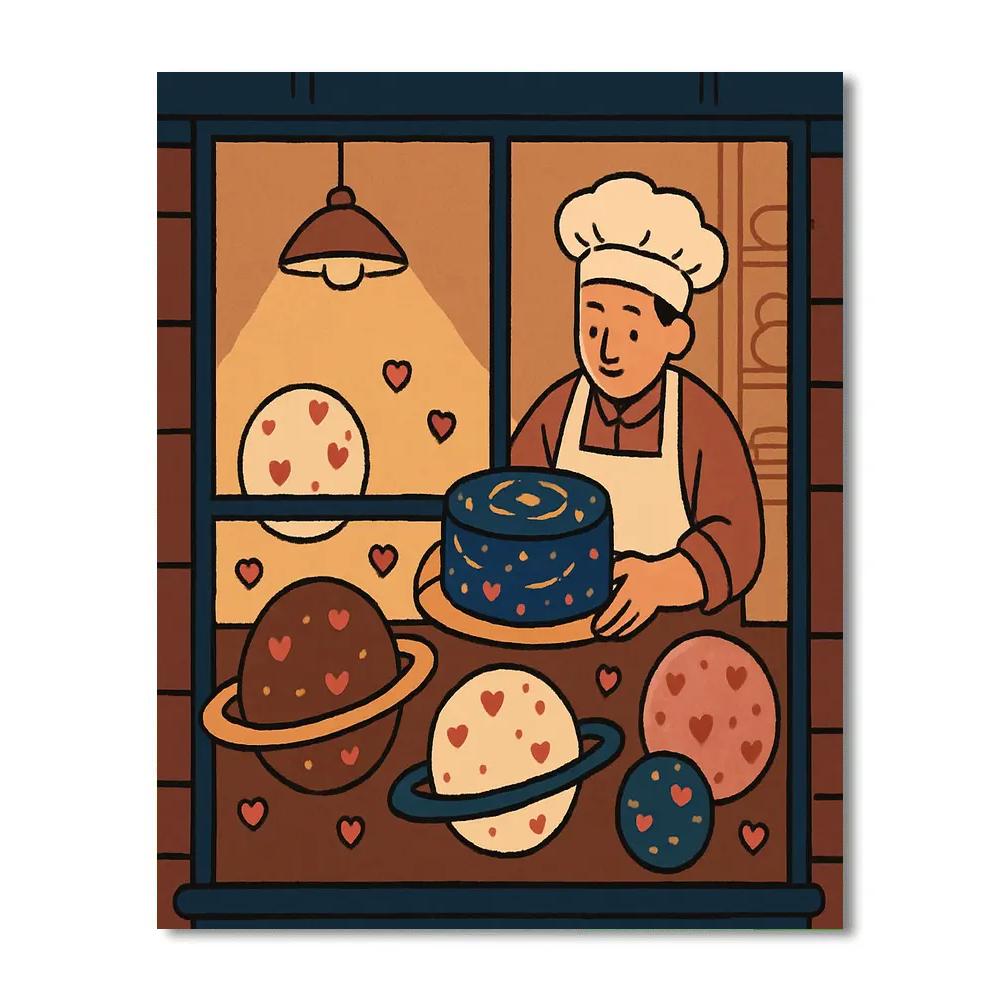 Stellar Bakery Valentines Day Window Display DIY paint by numbers