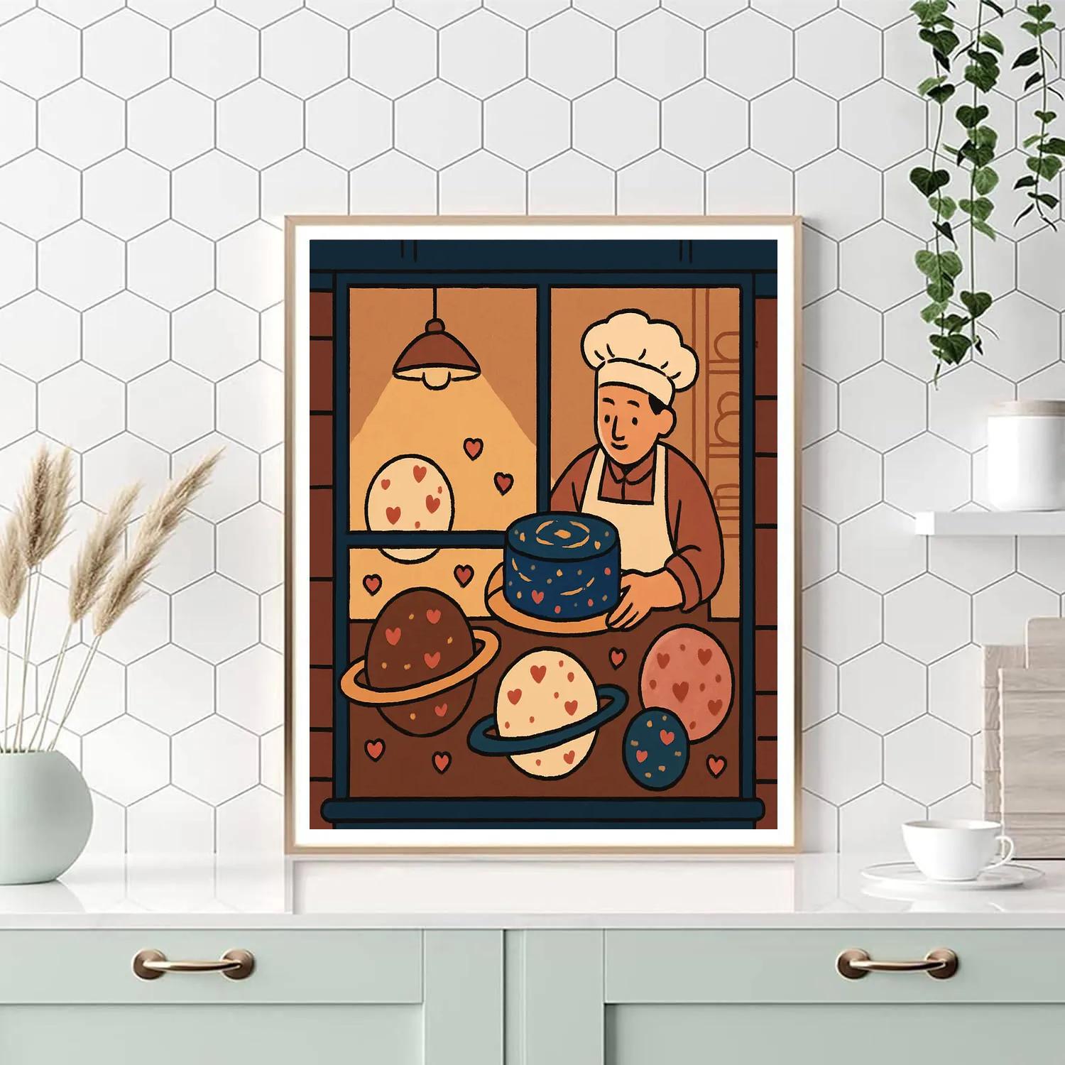 Stellar Bakery Valentines Day Window Display DIY paint by numbers