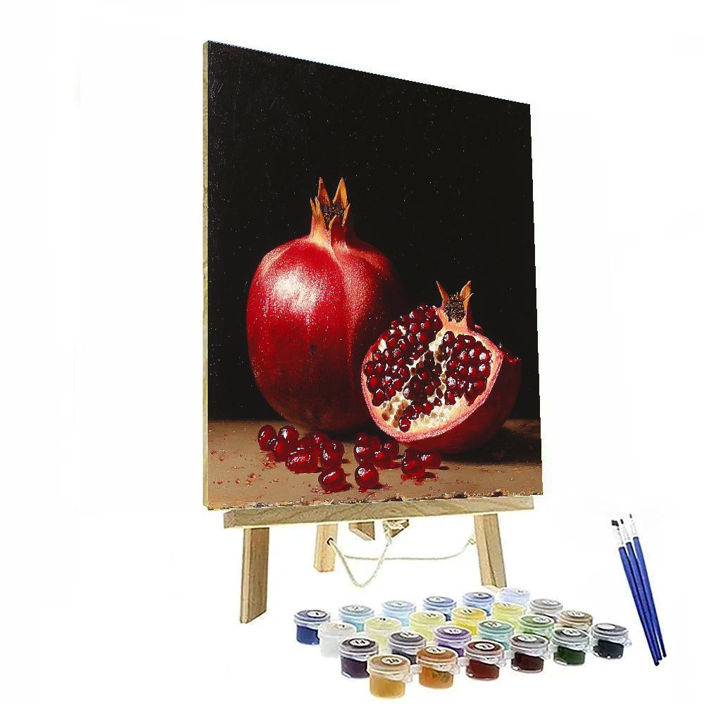 Caravaggio Inspired Eclipse Pomegranate Paint by numbers art