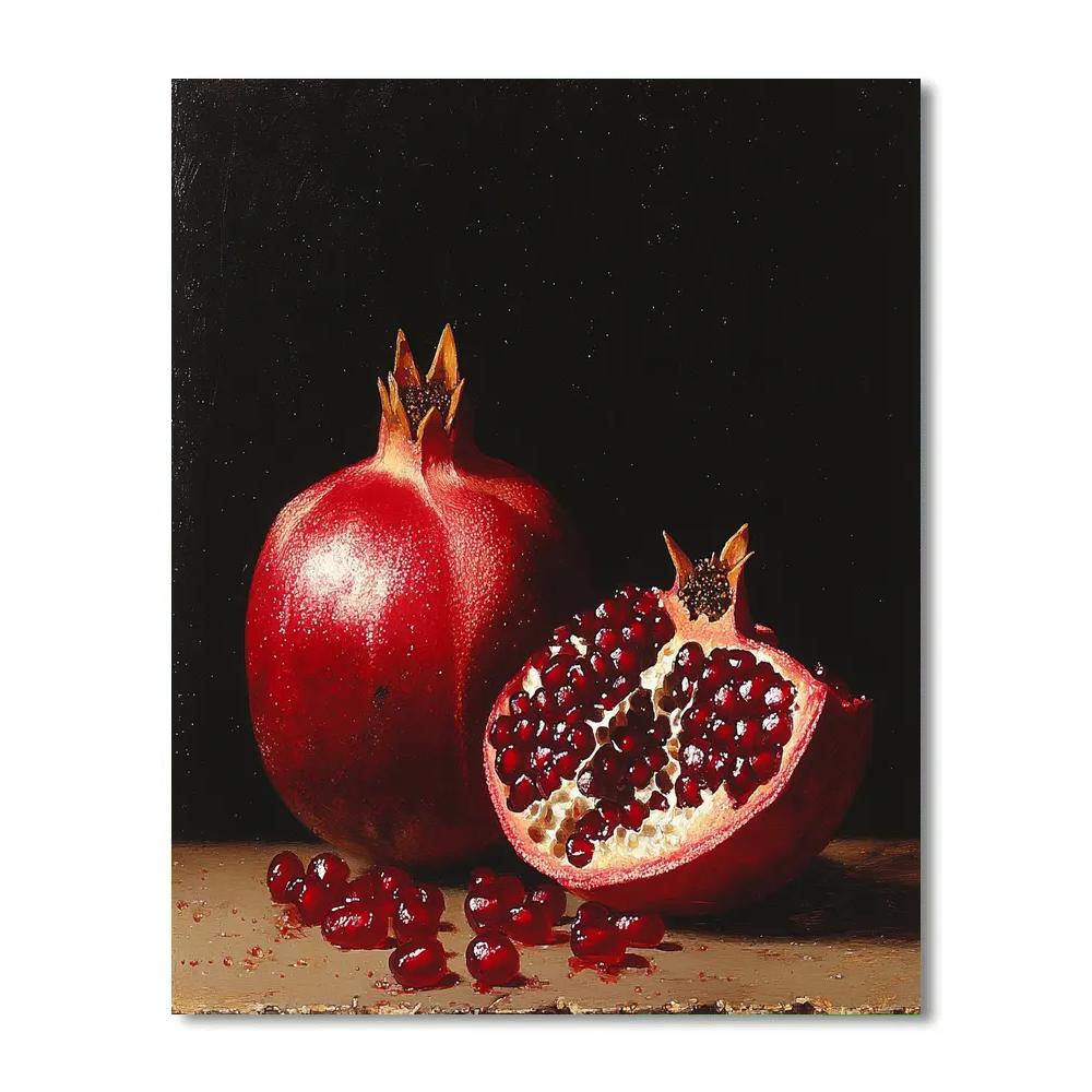 Caravaggio Inspired Eclipse Pomegranate Paint by numbers art