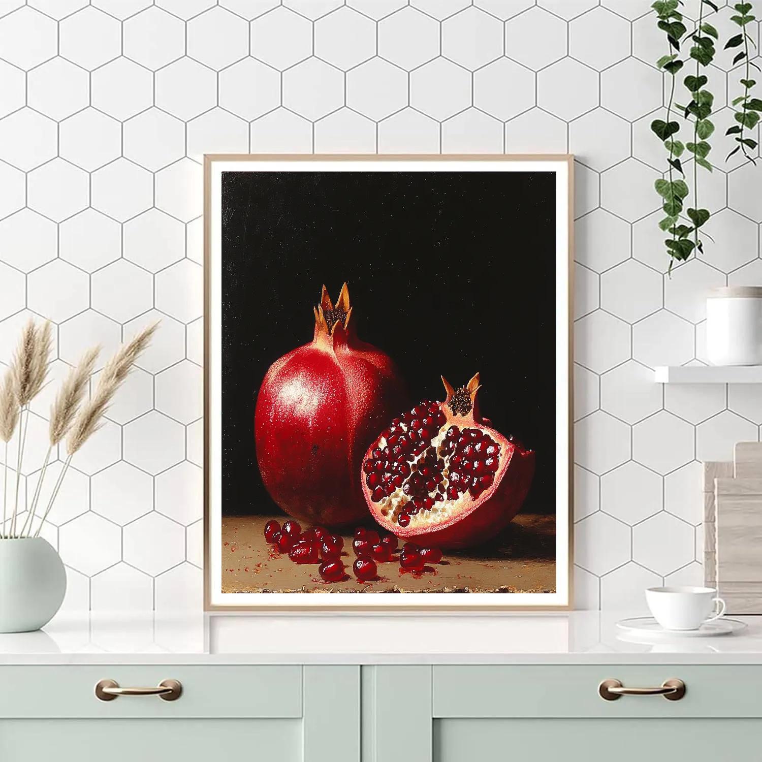 Caravaggio Inspired Eclipse Pomegranate Paint by numbers art