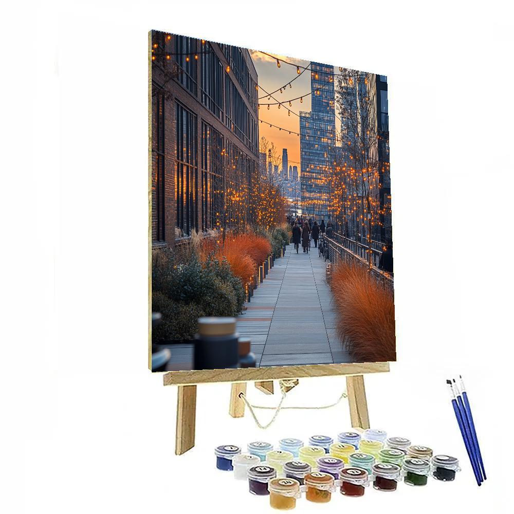 The High Line In Autumn Manhattan New York City United States paint by number