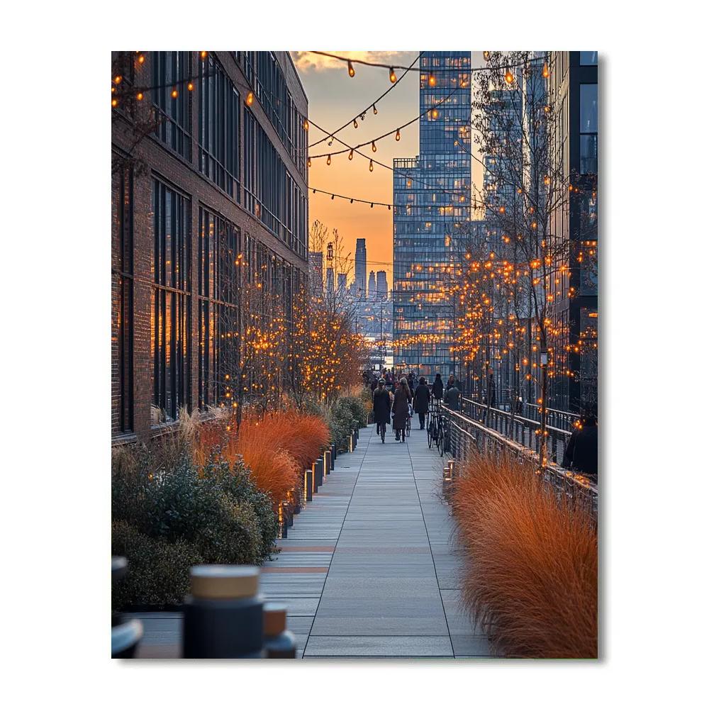 The High Line In Autumn Manhattan New York City United States paint by number