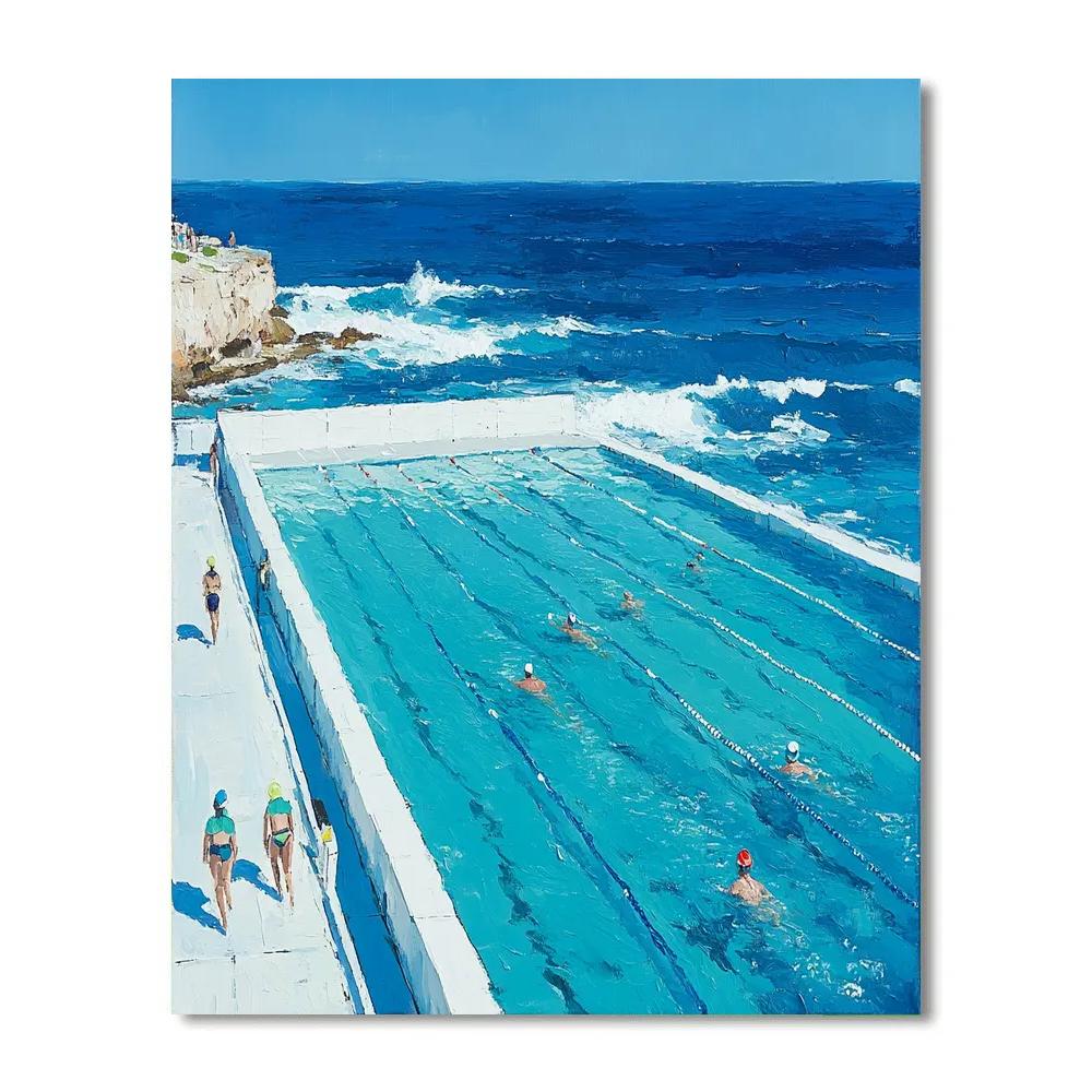 Tidal Pools At Bondi Icebergs Sydney Australia paint by numbers