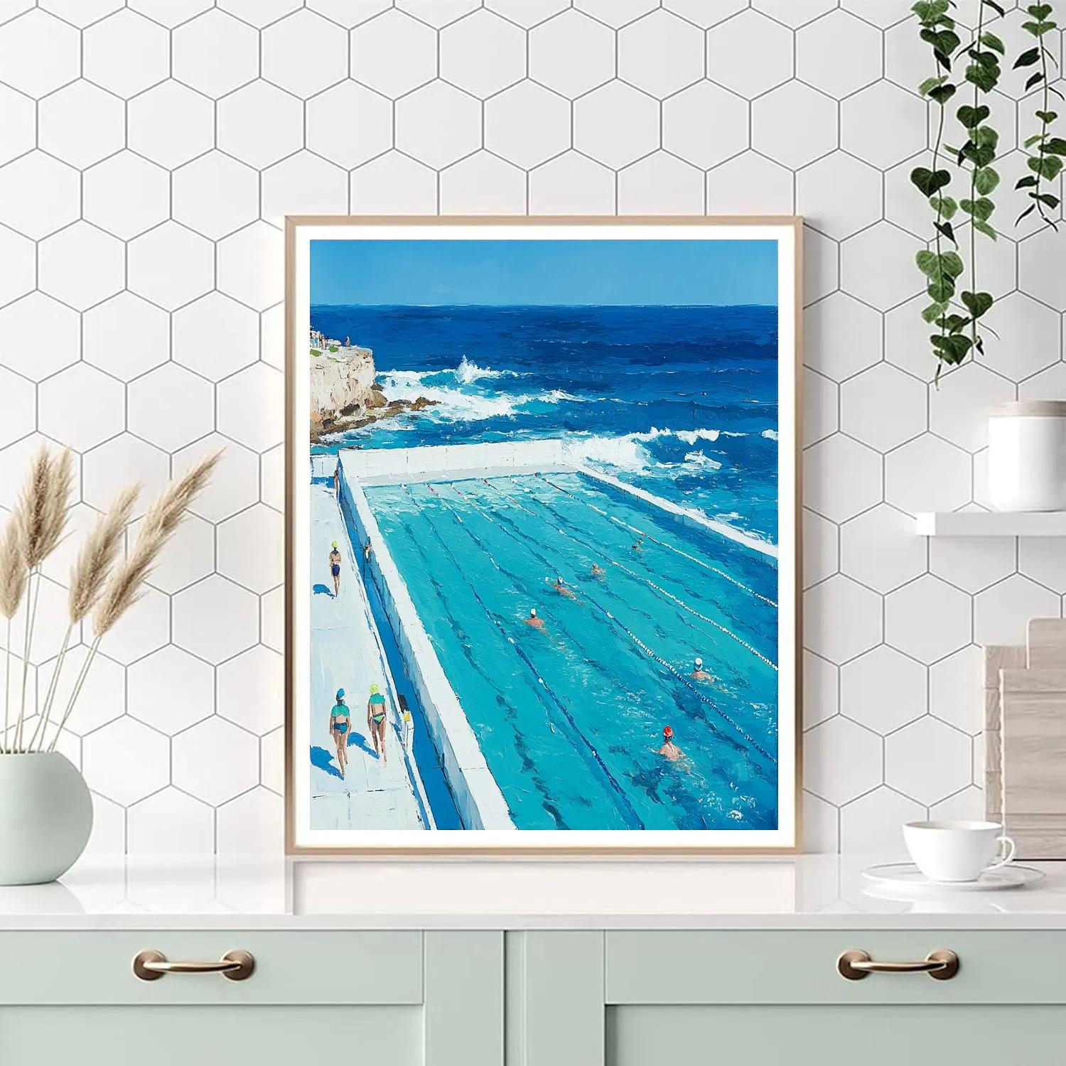 Tidal Pools At Bondi Icebergs Sydney Australia paint by numbers