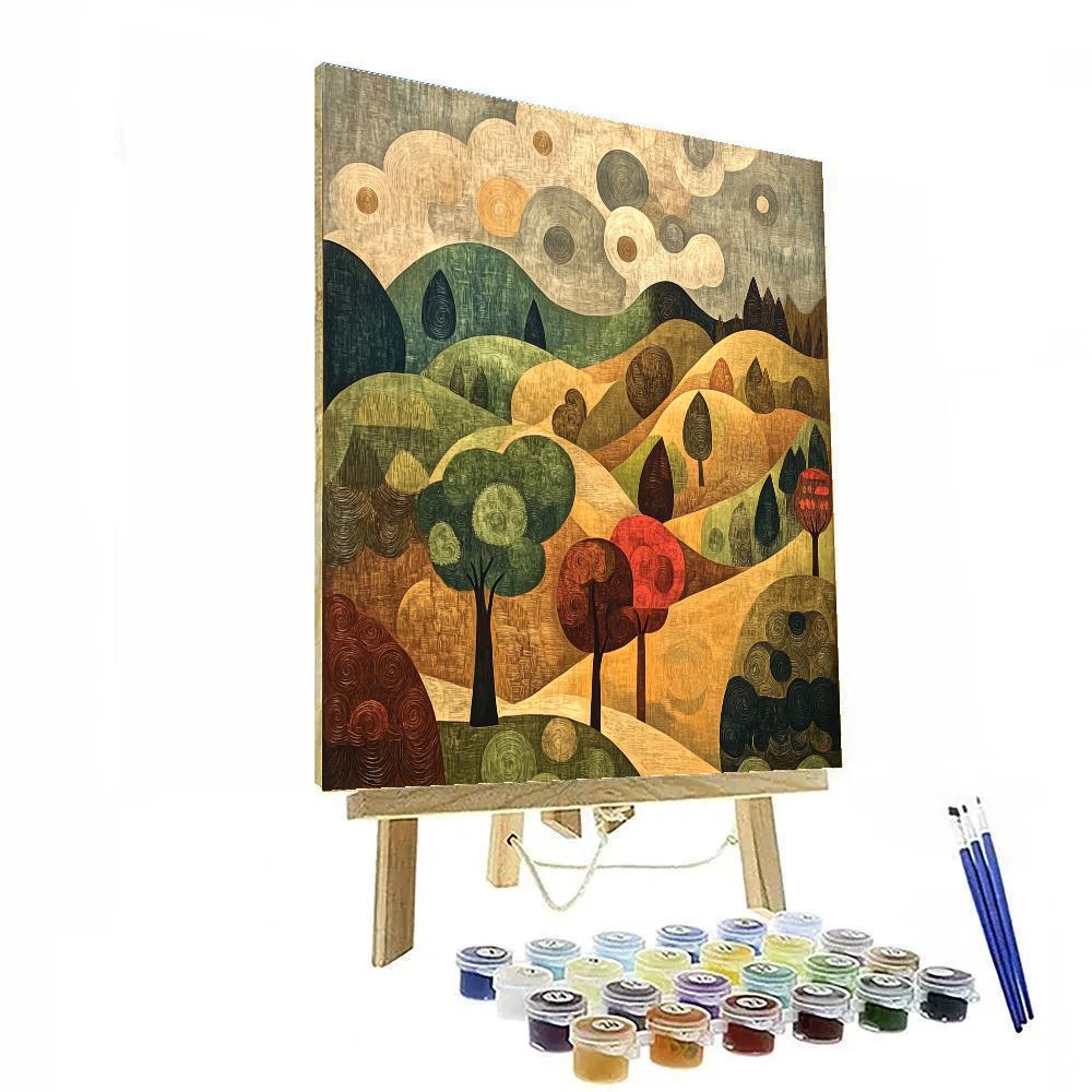 Nandalal Bose Inspired Monsoon Raga Of Earth And Sky paint by numbers
