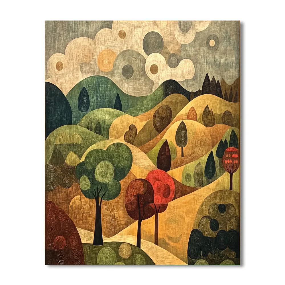 Nandalal Bose Inspired Monsoon Raga Of Earth And Sky paint by numbers