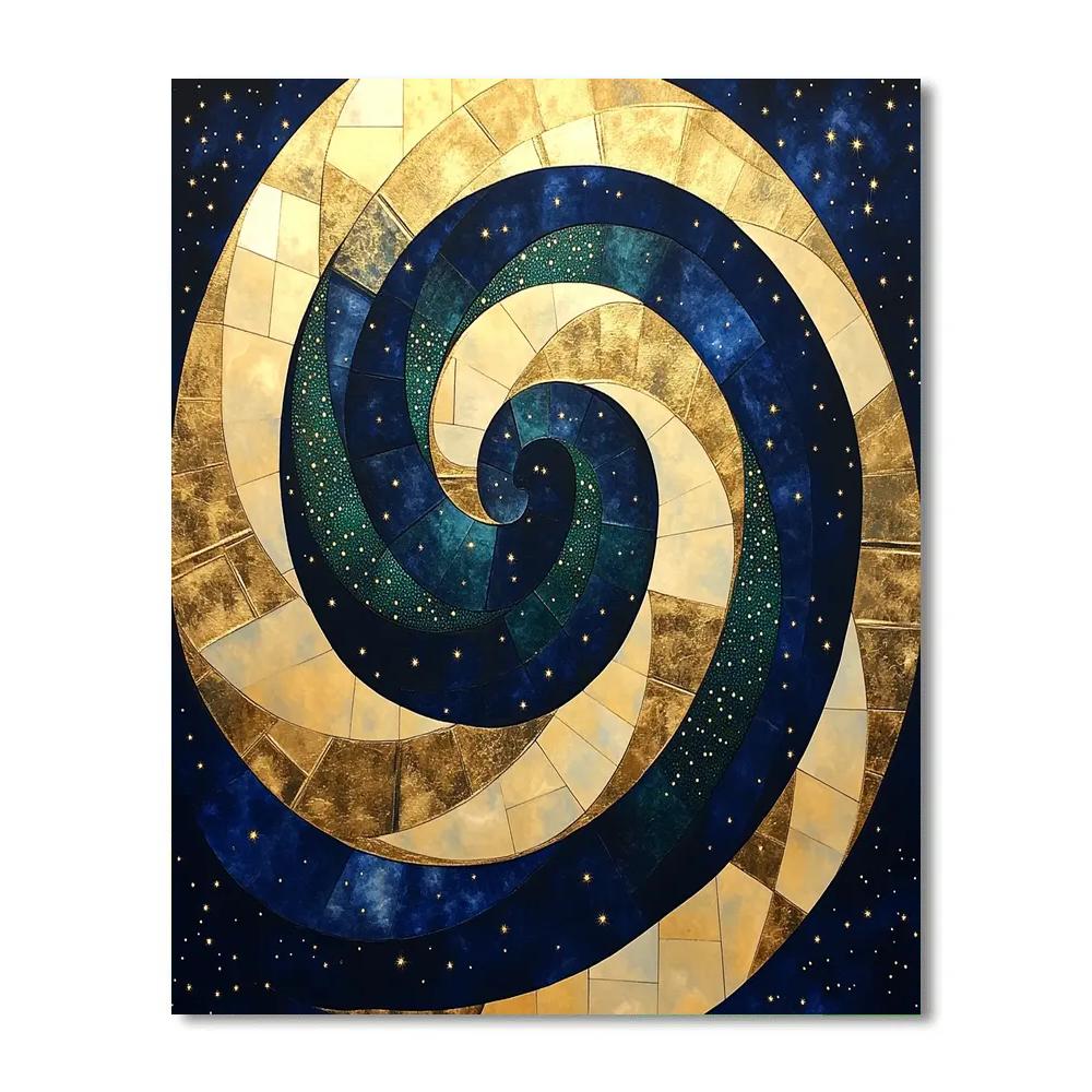 Gustav Klimt Inspired Celestial Mosaic Of Quiet Infinity painting number kit