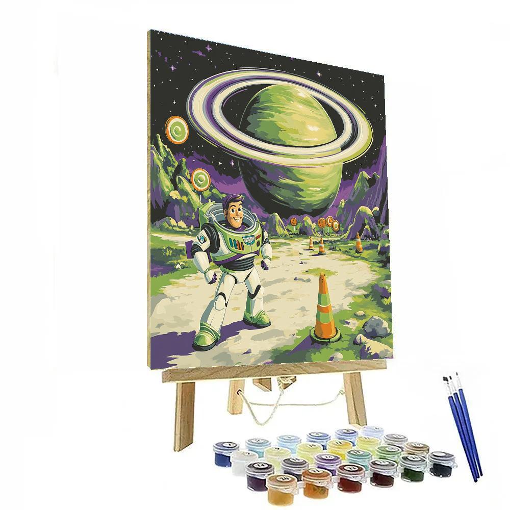 Buzz Lightyear Ring Planet Training Day paint by color