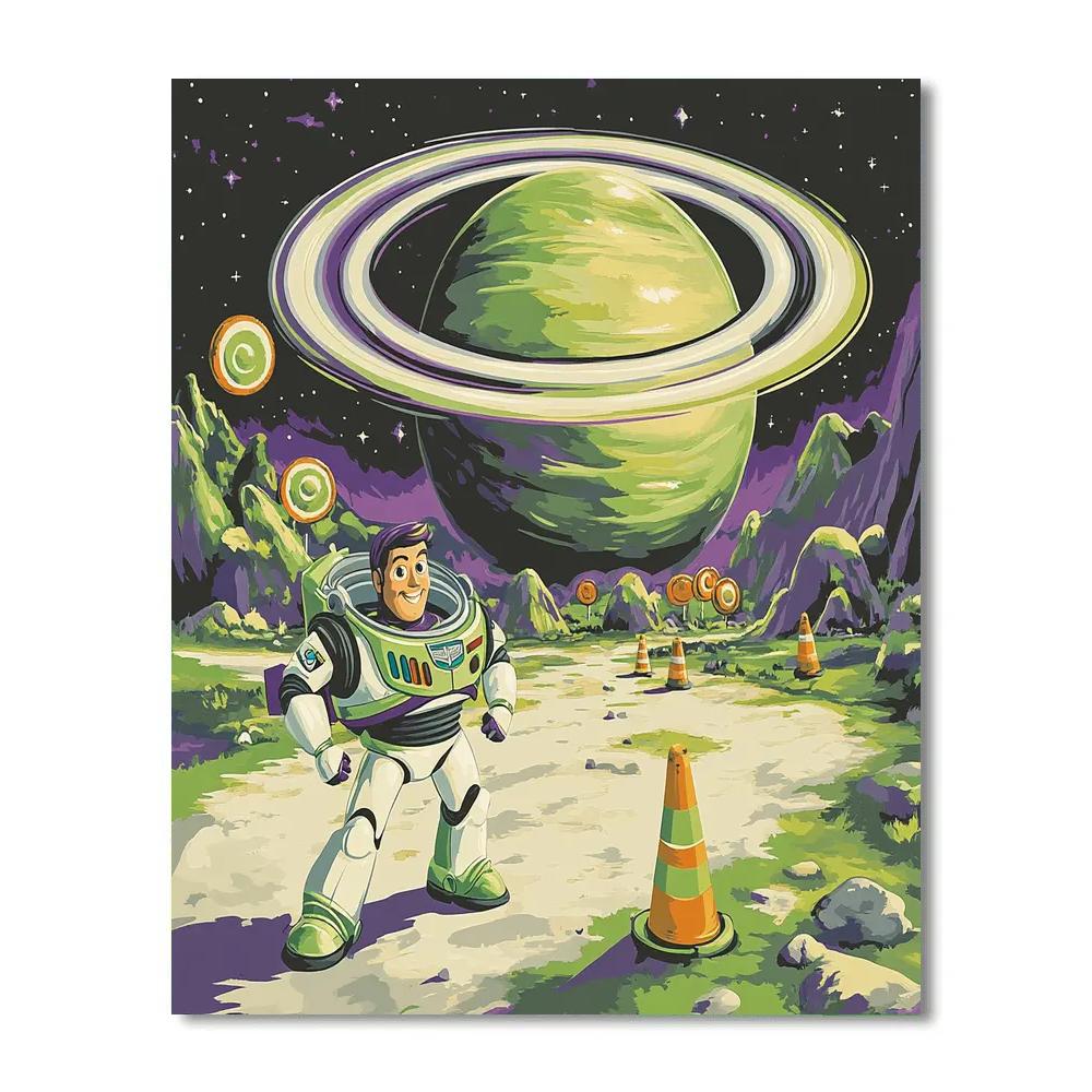 Buzz Lightyear Ring Planet Training Day paint by color