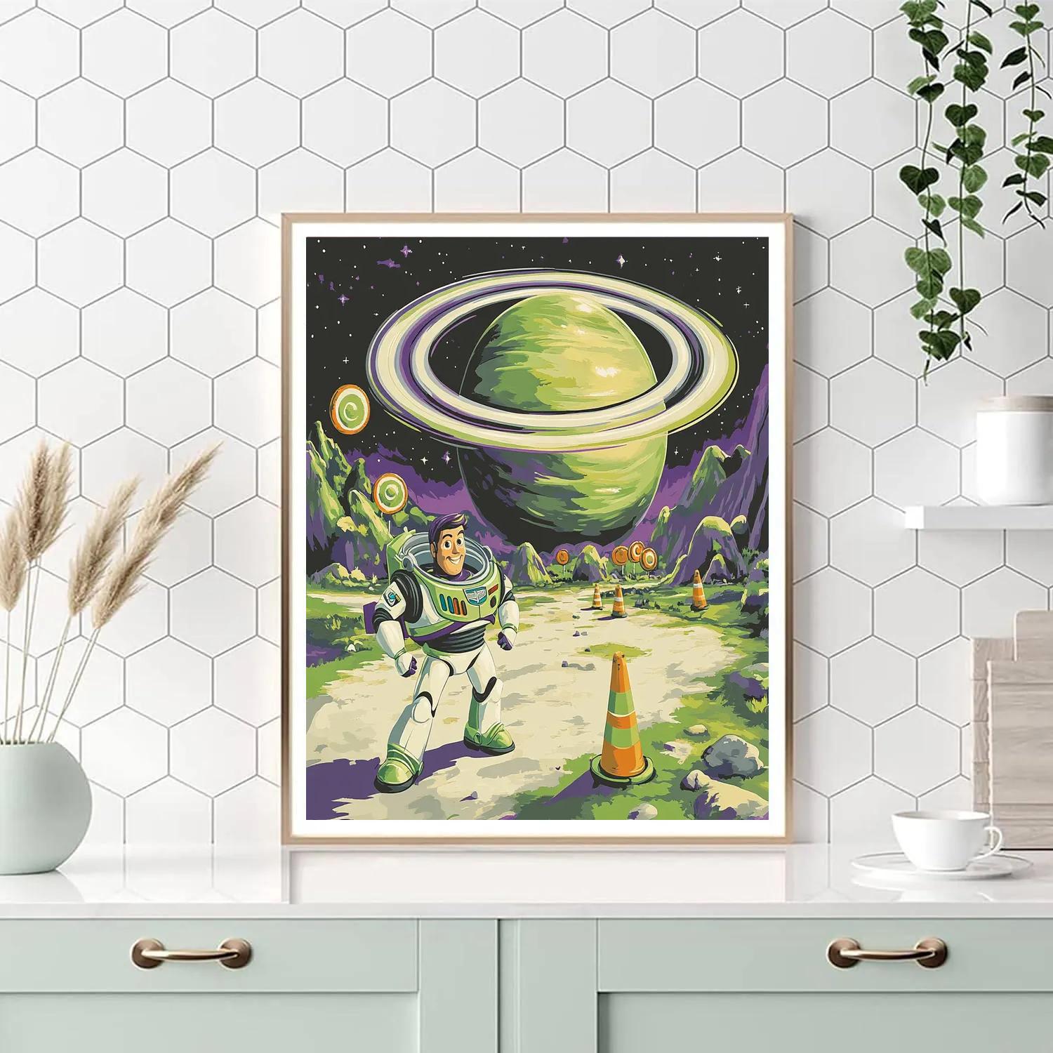 Buzz Lightyear Ring Planet Training Day paint by color