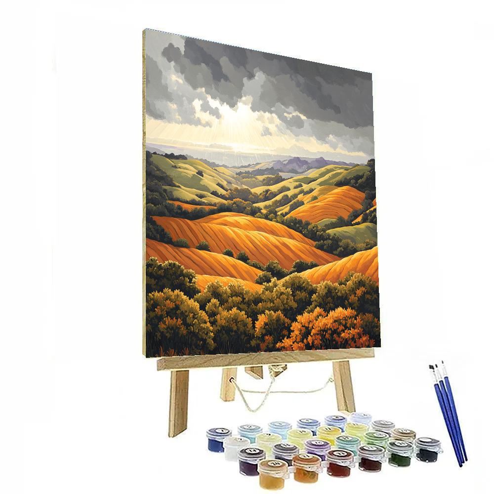 Frederick Varley Inspired Stormlight Through Copper Hills DIY paint by numbers