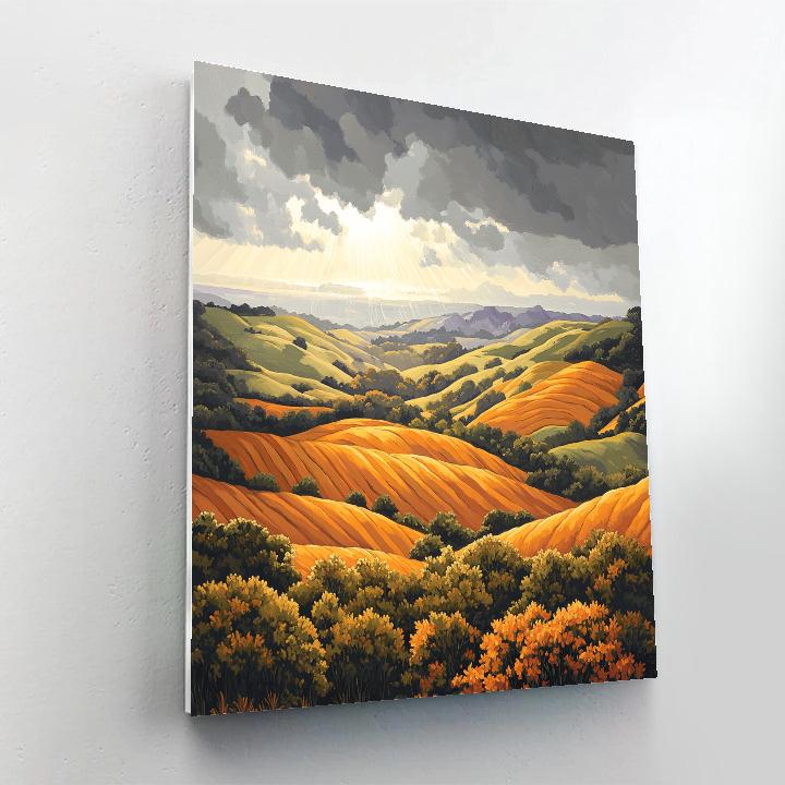 Frederick Varley Inspired Stormlight Through Copper Hills DIY paint by numbers