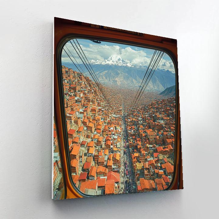 Cable Car Descent From Teleferico La Paz Bolivia paint by color