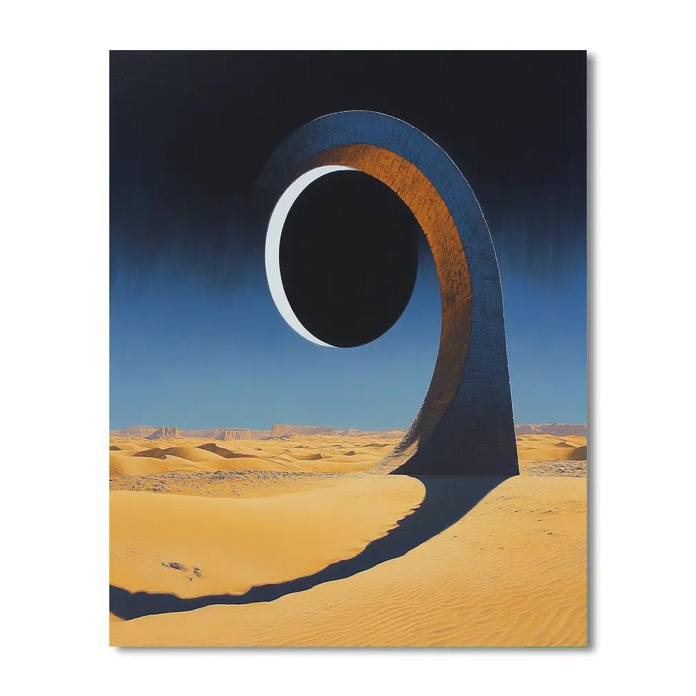 Salvador Dali Inspired Desert Eclipse Dreams Numbered painting kits
