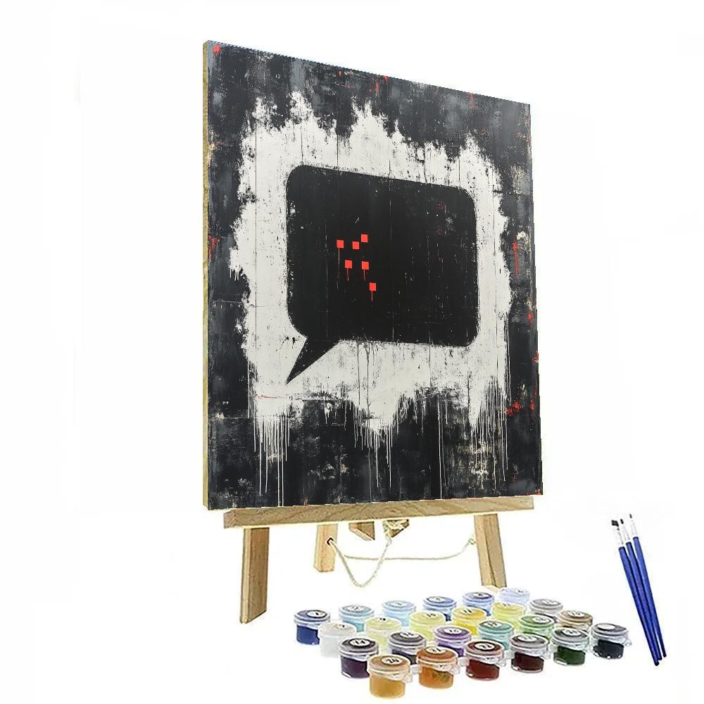 Banksy Inspired Data Silence Nebula Numbered painting kits