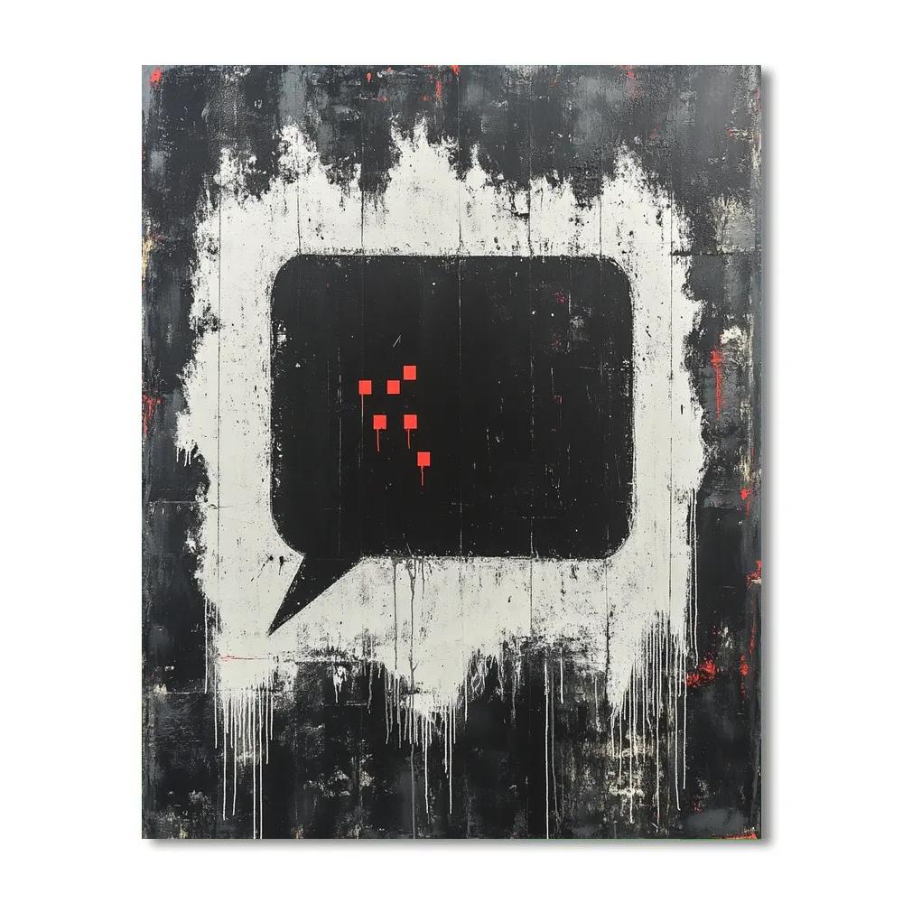 Banksy Inspired Data Silence Nebula Numbered painting kits