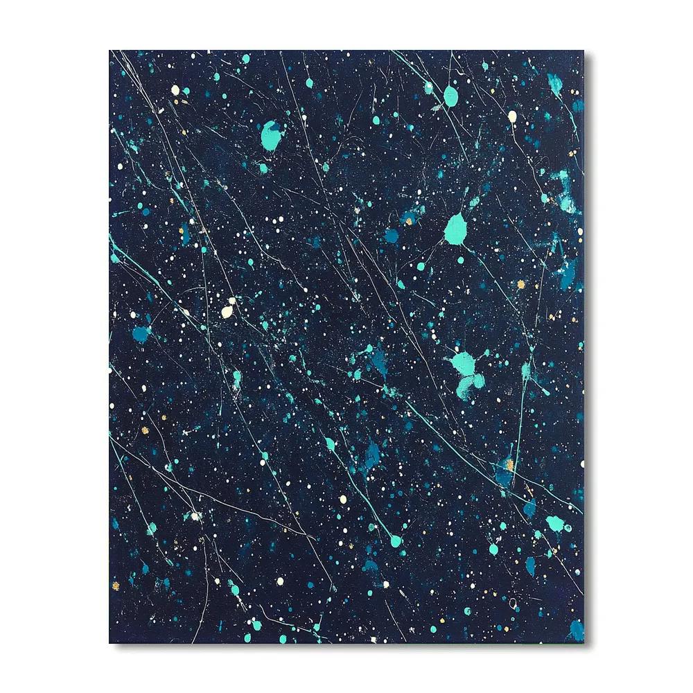 Jackson Pollock Inspired Aurora Resonance Mesh Paint by numbers art