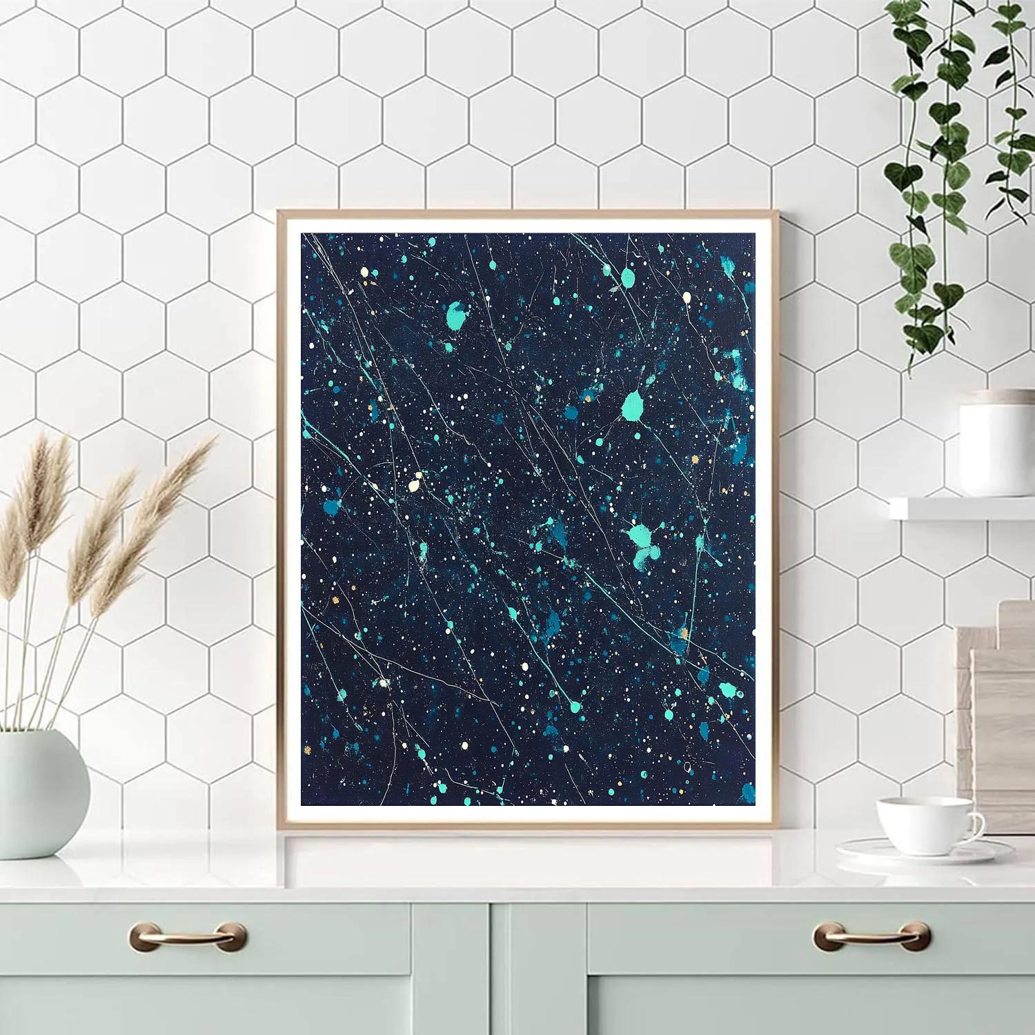 Jackson Pollock Inspired Aurora Resonance Mesh Paint by numbers art