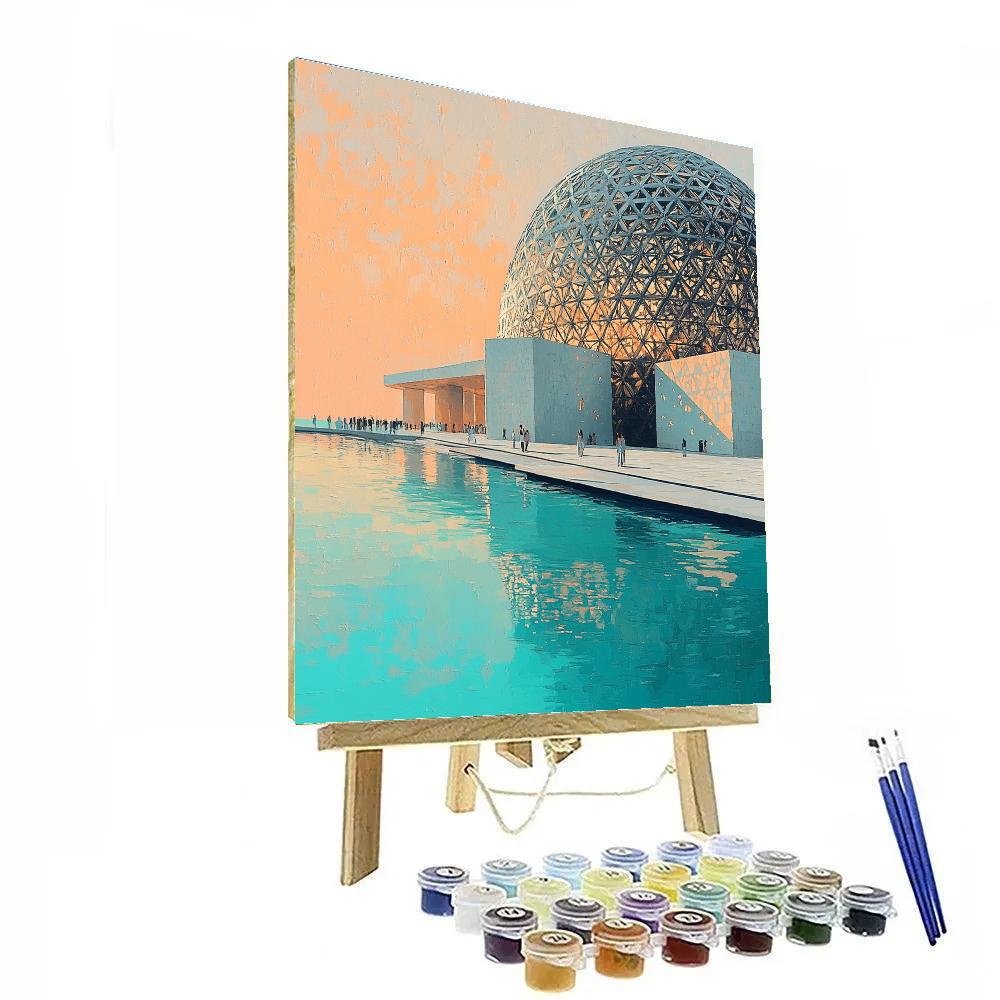 Tsingy Inspired Facades At The Louvre Abu Dhabi United Arab Emirates Number painting