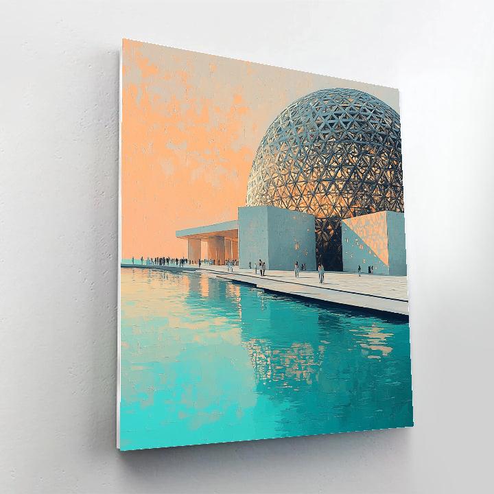 Tsingy Inspired Facades At The Louvre Abu Dhabi United Arab Emirates Number painting