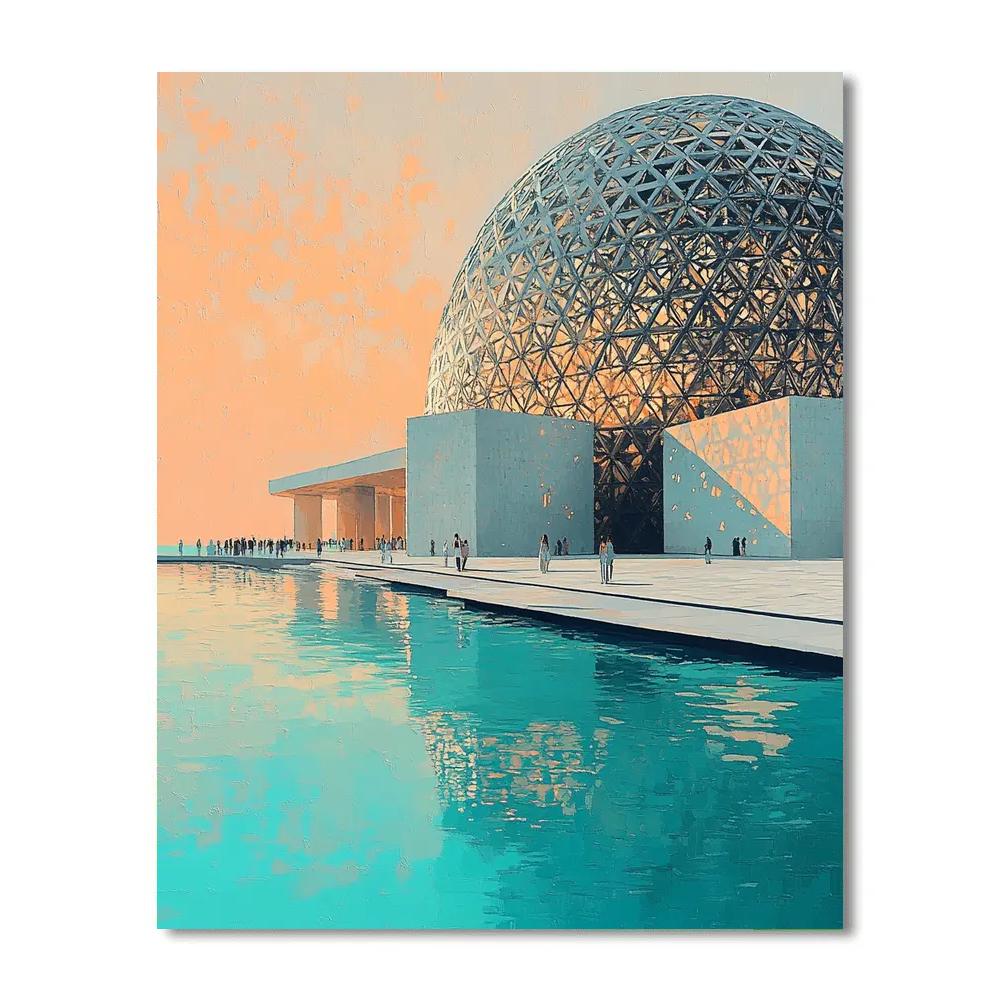 Tsingy Inspired Facades At The Louvre Abu Dhabi United Arab Emirates Number painting