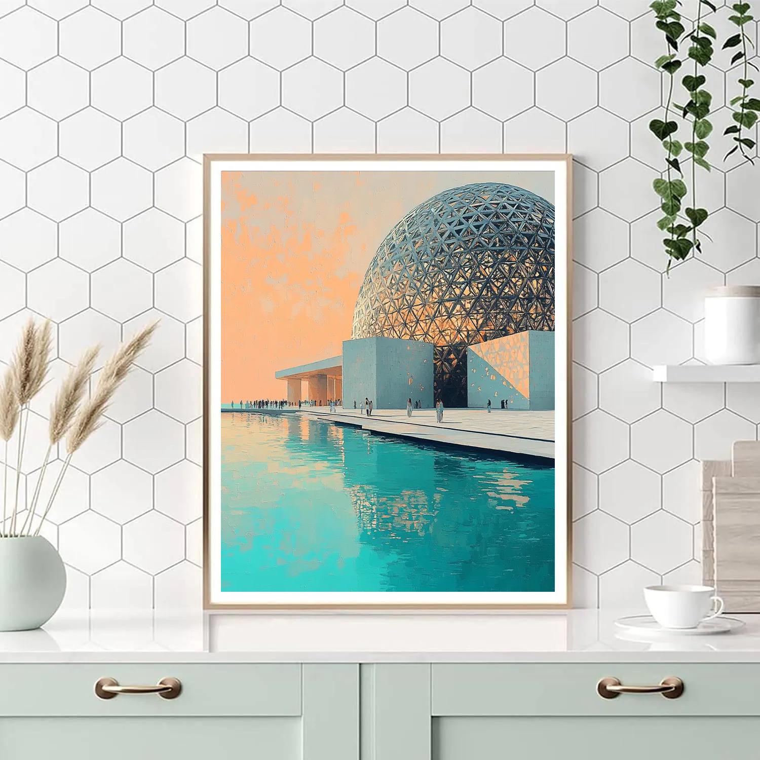 Tsingy Inspired Facades At The Louvre Abu Dhabi United Arab Emirates Number painting