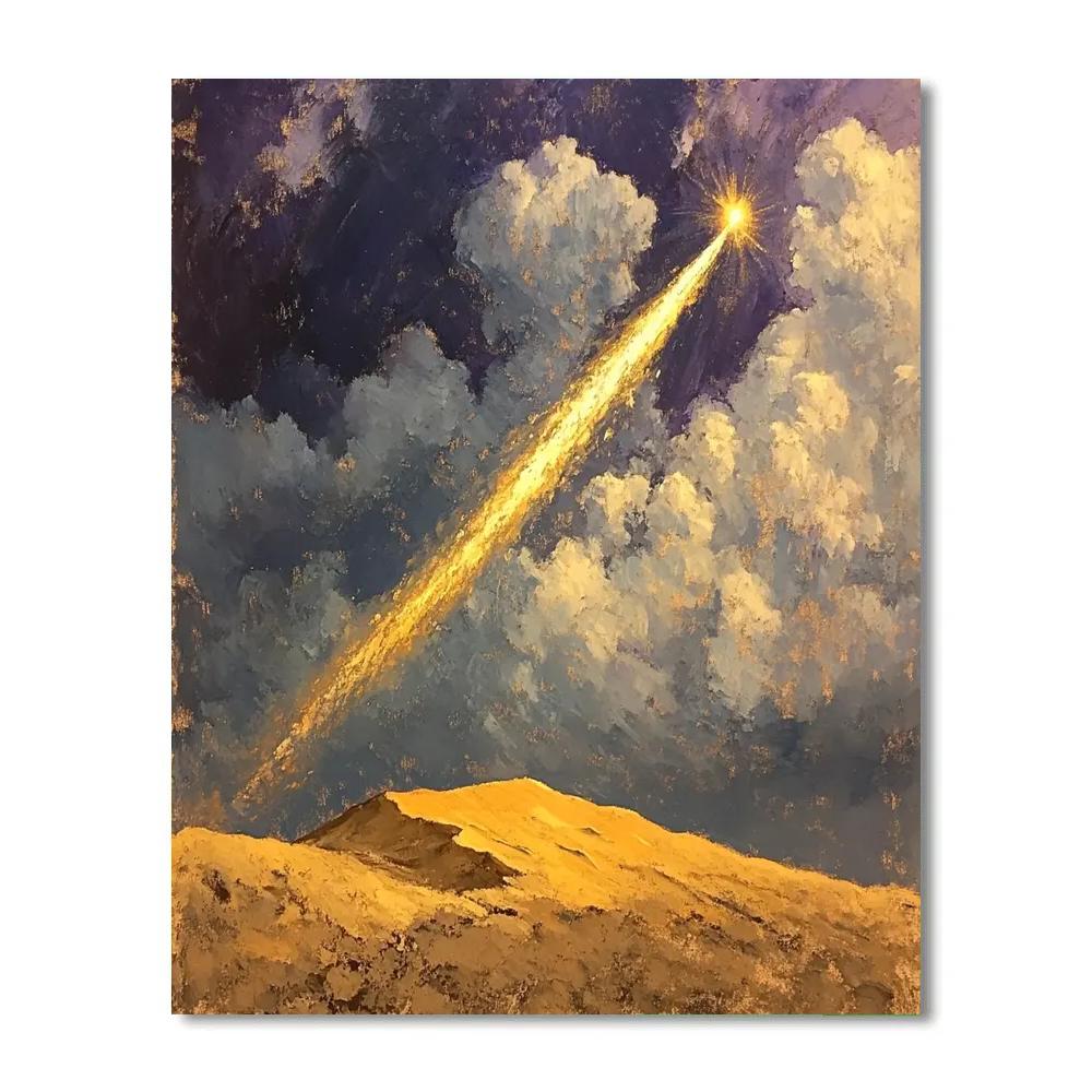 Edgar Degas Inspired Comet Season Over Desert Clouds DIY paint by numbers