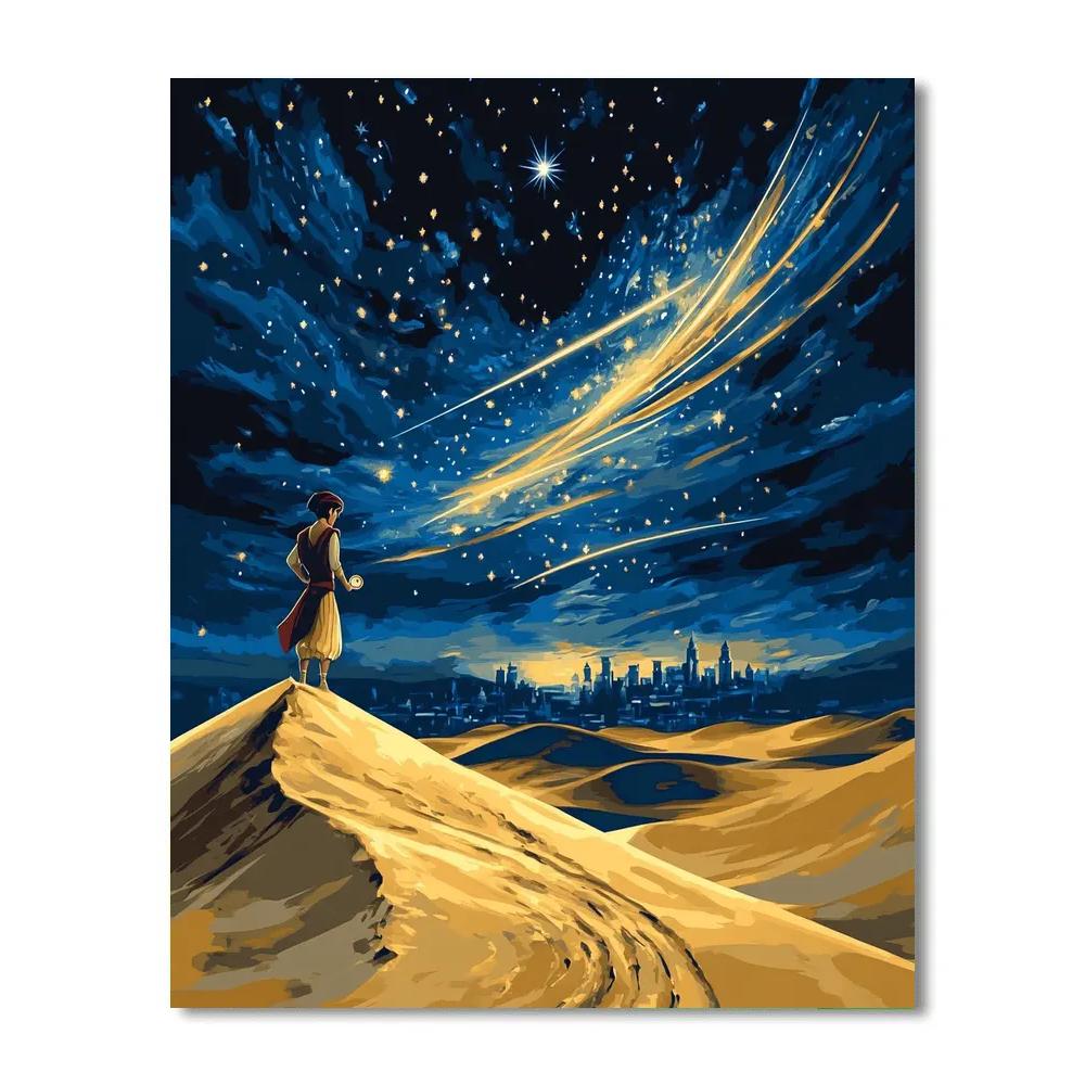 Aladdin Desert Compass Of Shooting Stars Number painting