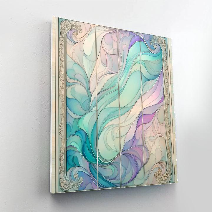 Alphonse Mucha Inspired Aurora Tidal Lacework Paint by numbers art