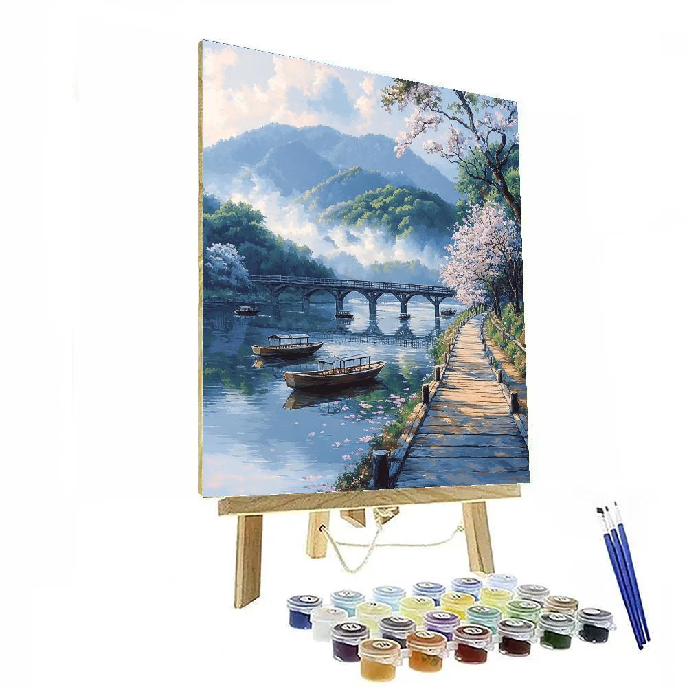 Fushimi Inari Excluded Alternative Arashiyama Riverside Kyoto Japan Painting by numbers kit
