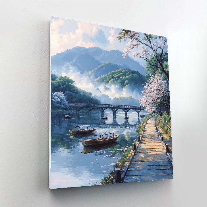 Fushimi Inari Excluded Alternative Arashiyama Riverside Kyoto Japan Painting by numbers kit
