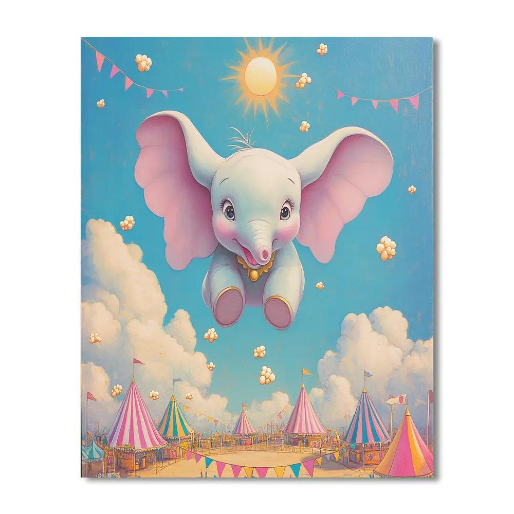 Dumbo Sky Carnival Cloud Hop Painting by numbers kit