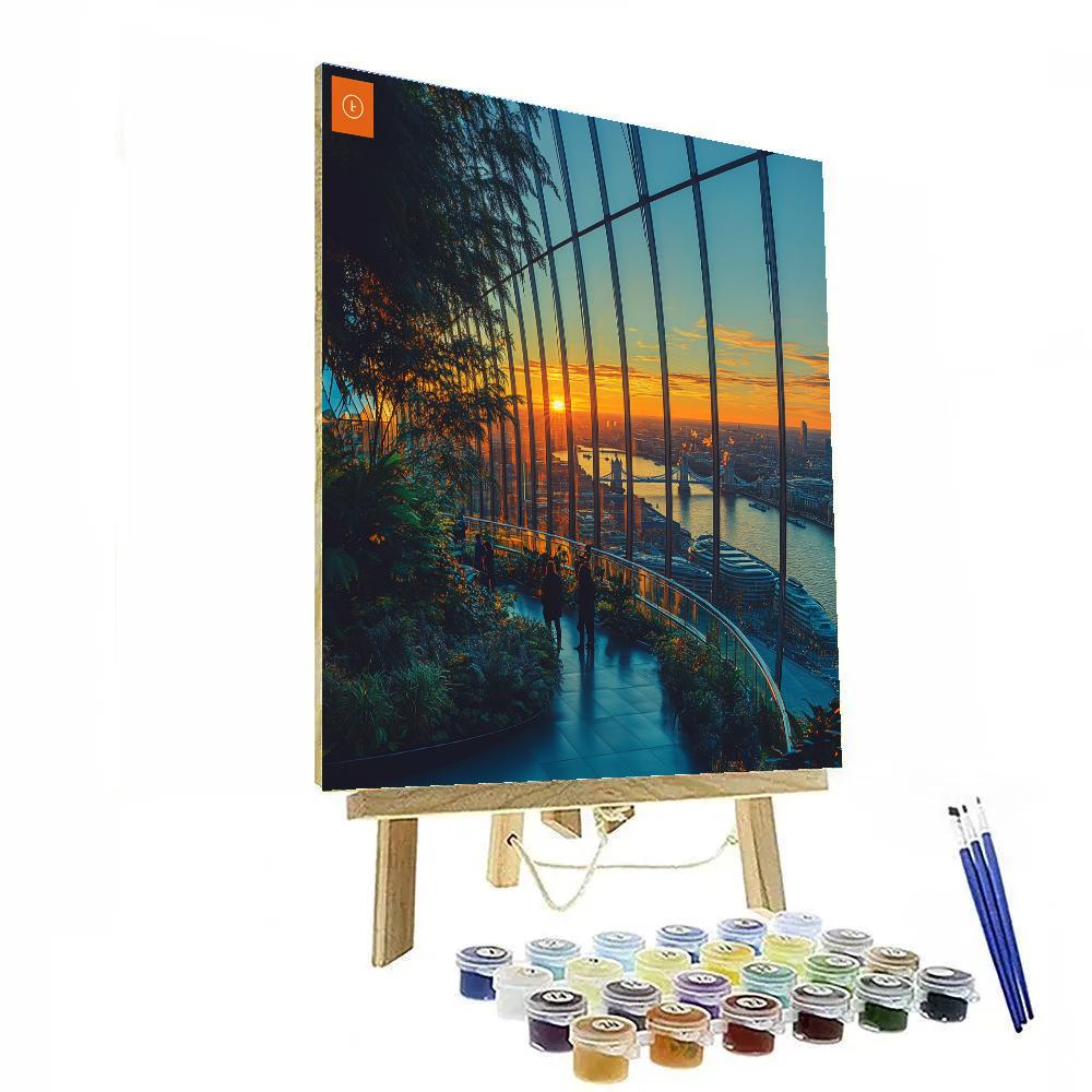 Skyline View From The Sky Garden London United Kingdom Numbered painting kits