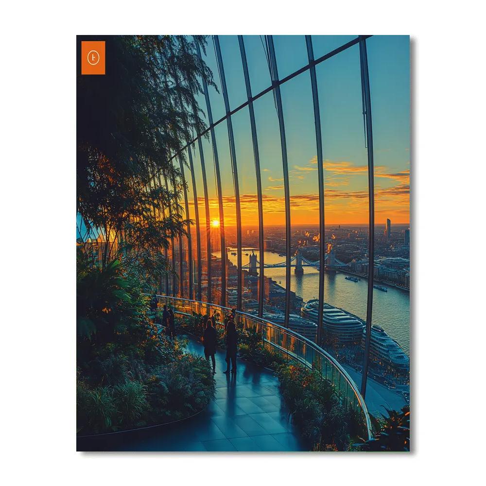 Skyline View From The Sky Garden London United Kingdom Numbered painting kits