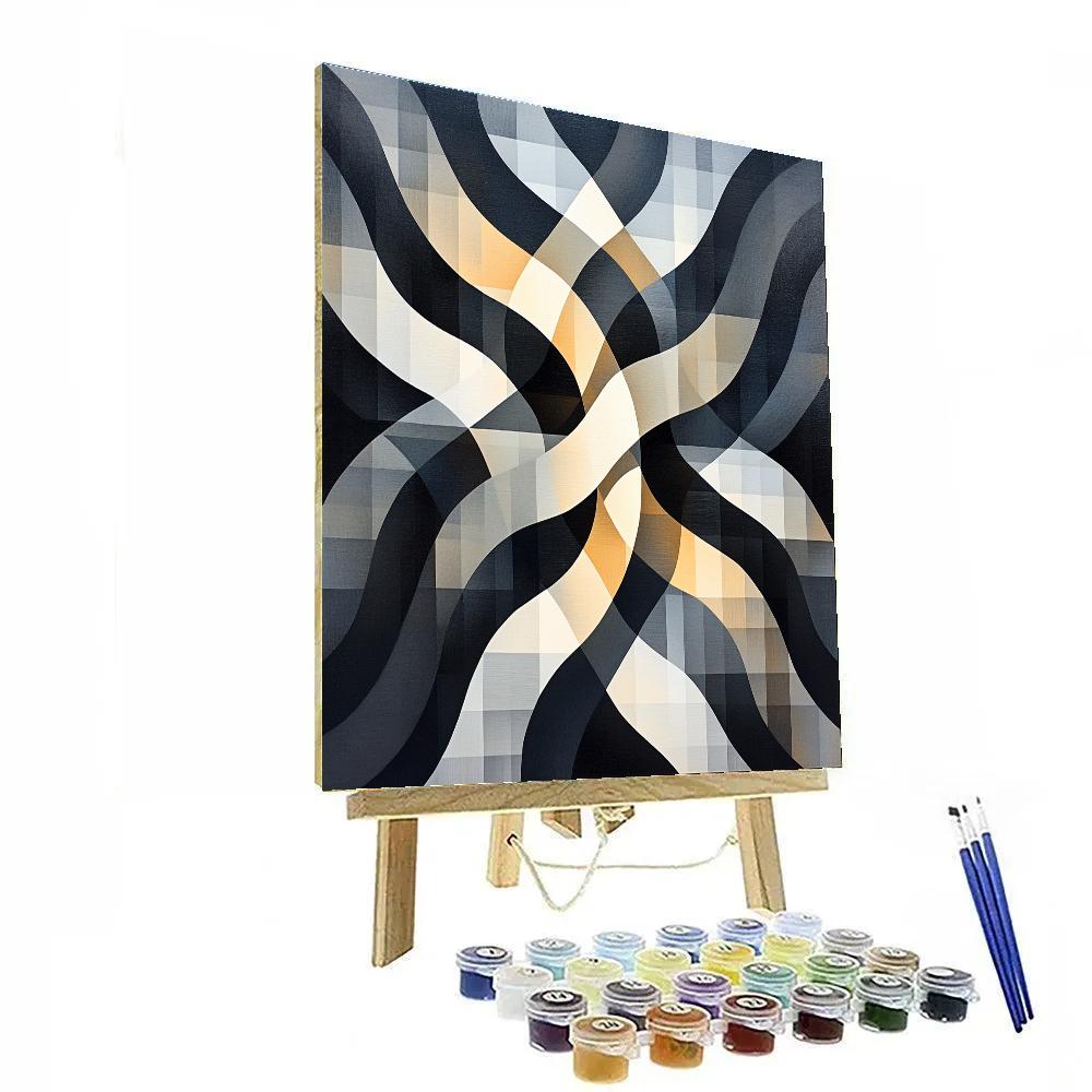 M.C. Escher Inspired Paradox Of Fractal Aurora Currents paint by number