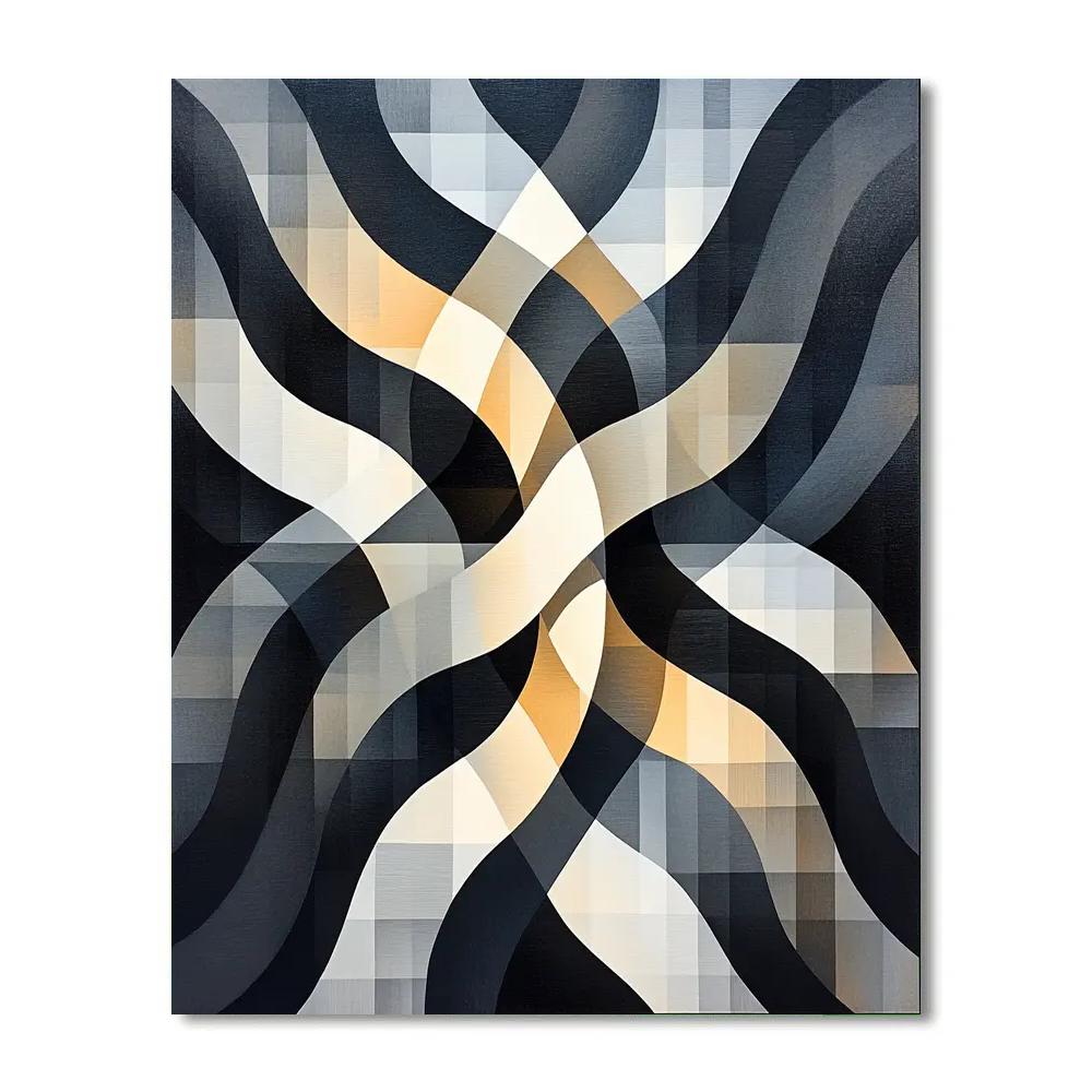 M.C. Escher Inspired Paradox Of Fractal Aurora Currents paint by number