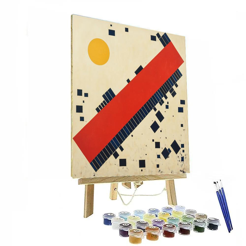 Kazimir Malevich Inspired Pulsar Cadence Grid paint by color