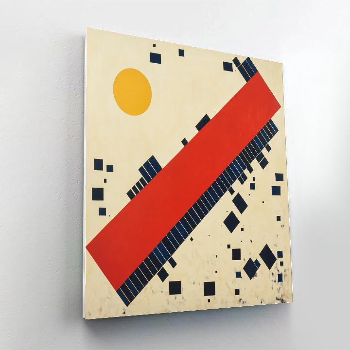 Kazimir Malevich Inspired Pulsar Cadence Grid paint by color