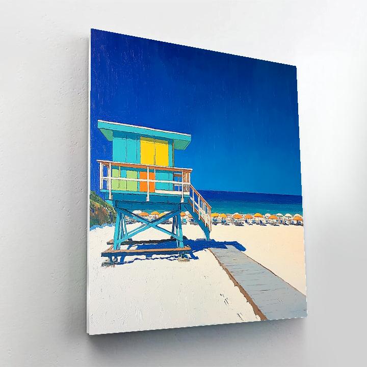Art Deco Geometry At Miami Beach Lifeguard Towers Miami United States paint by number