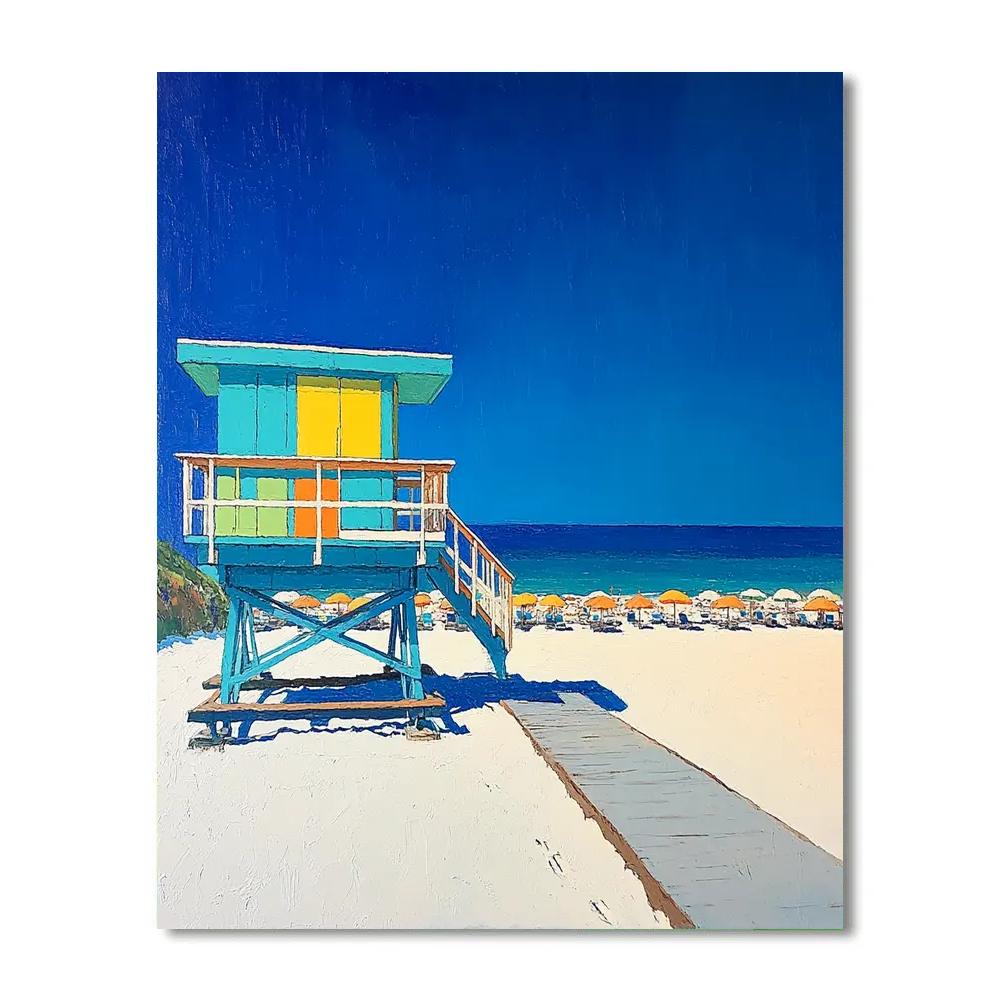 Art Deco Geometry At Miami Beach Lifeguard Towers Miami United States paint by number