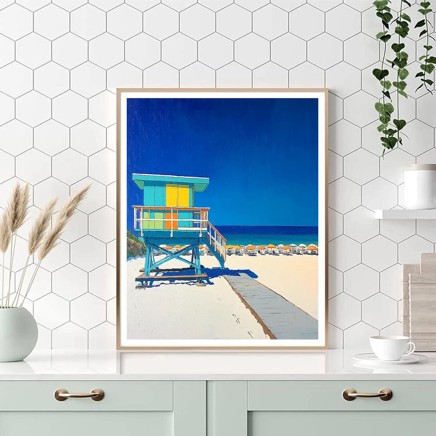 Art Deco Geometry At Miami Beach Lifeguard Towers Miami United States paint by number