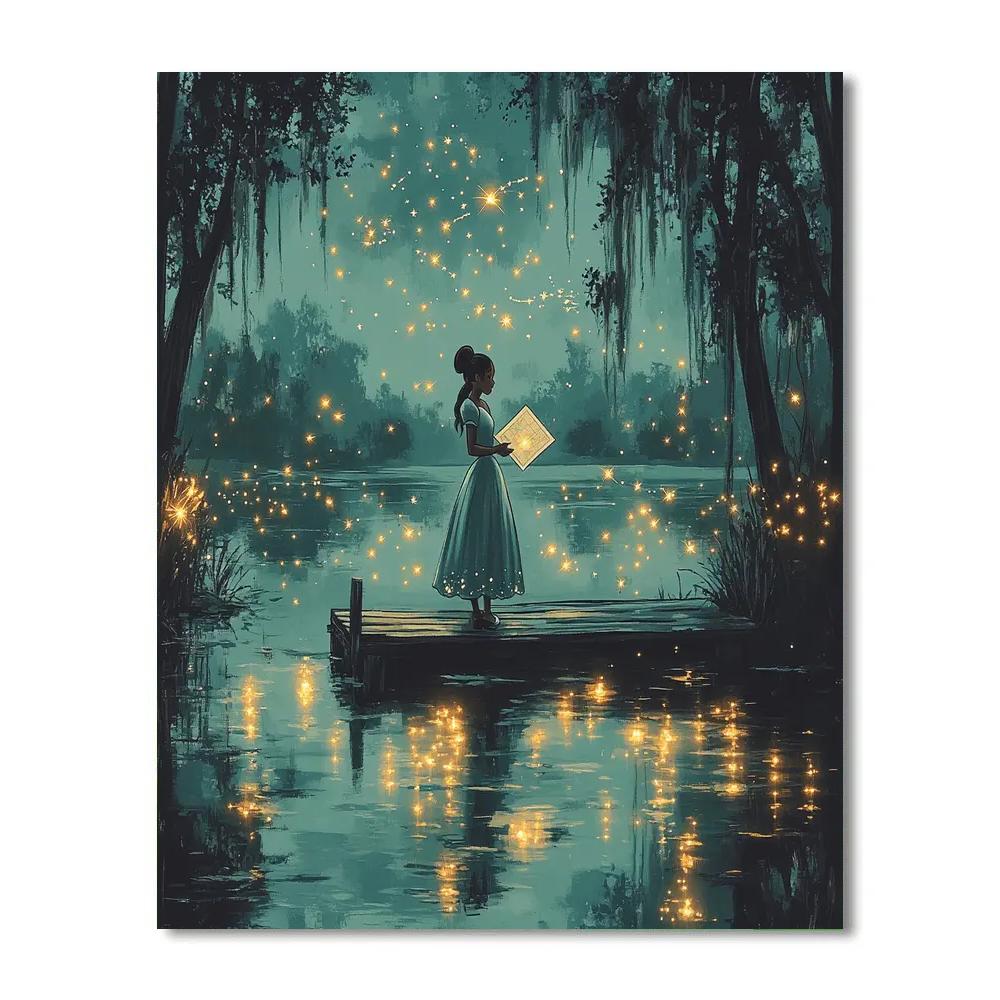 Tiana Bayou Firefly Star Map DIY paint by numbers