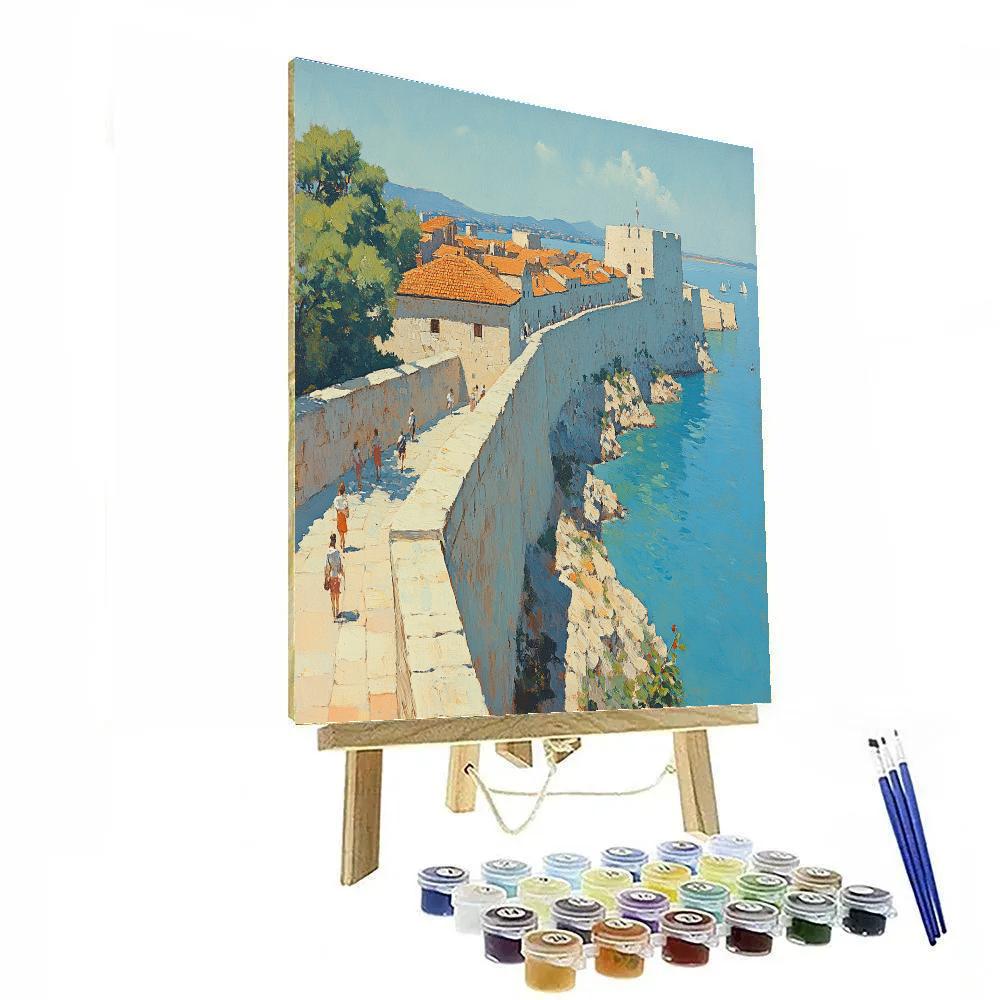 The Old City Walls Walk Dubrovnik Croatia Paint by numbers art